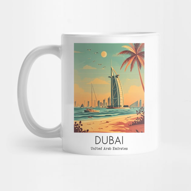 A Vintage Travel Illustration of Dubai - United Arab Emirates by goodoldvintage